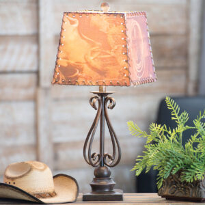 Country Style Table Lamps Scroll Metal