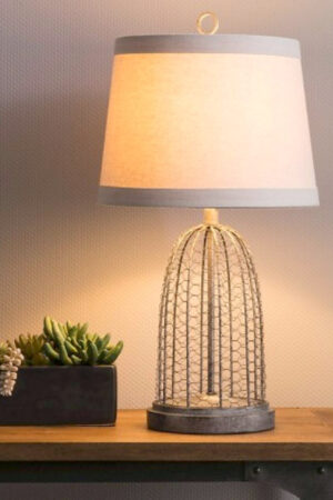 Farm Style Bedroom Lamps Wire Cage