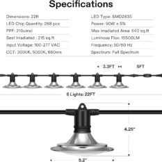 Full Spectrum Waterproof Grow Light Solution specification