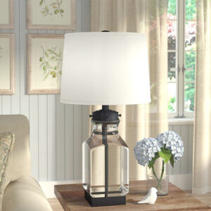 Glass Farmhouse Table Lamp