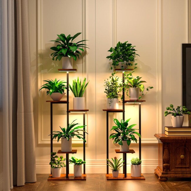 Grow Light Shelf with Adjustable LED Lights