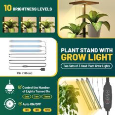Grow Light Shelf with Adjustable LED Lights detail