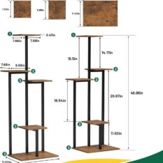 Grow Light Shelf with Adjustable LED Lights dimension