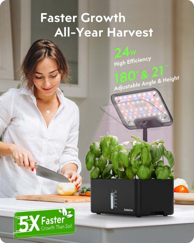 Hydroponics Growing System with Smart Planter Kit efficiency