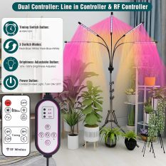 Indoor Grow Lights with Remote Control and Auto On Off Timer Function RED BLUE controller