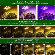 Indoor Grow Lights with Remote Control and Auto On Off Timer Function RED BLUE controller modes