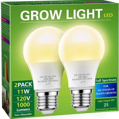 LED Grow Light Bulbs for Indoor Plants 2 counts