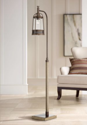 Modern Farmhouse Floor Lamp Antique Bronze