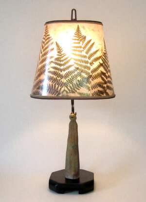 Rustic Table Lamp Mica Oval Lamp Shade