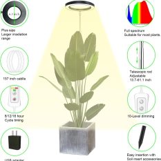 Plant Grow Light for Indoor Large Plant black 1pack details