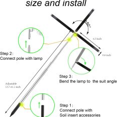 Plant Grow Light for Indoor Large Plant black 1pack installation