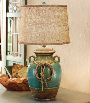 Rustic Dining Room Lamps Turquoise Pottery