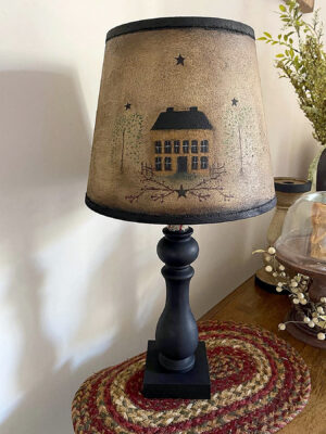 Small Farmhouse Lamp Distressed Painted