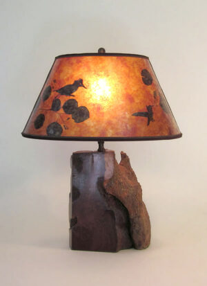 Table Lamp Rustic Farmhouse Redwood Burl