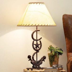 Tall Farmhouse Lamp Horseshoe