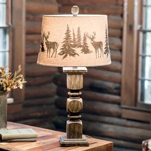 Western Farmhouse Lamps Deer Forest